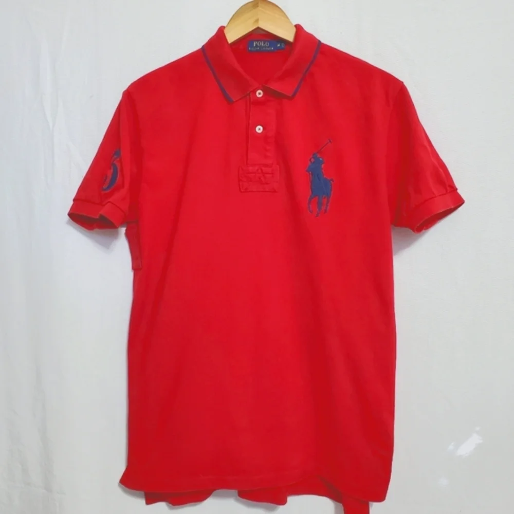 POLO Ralph Lauren Big Pony Red Cotton Pique Polo Shirt Medium